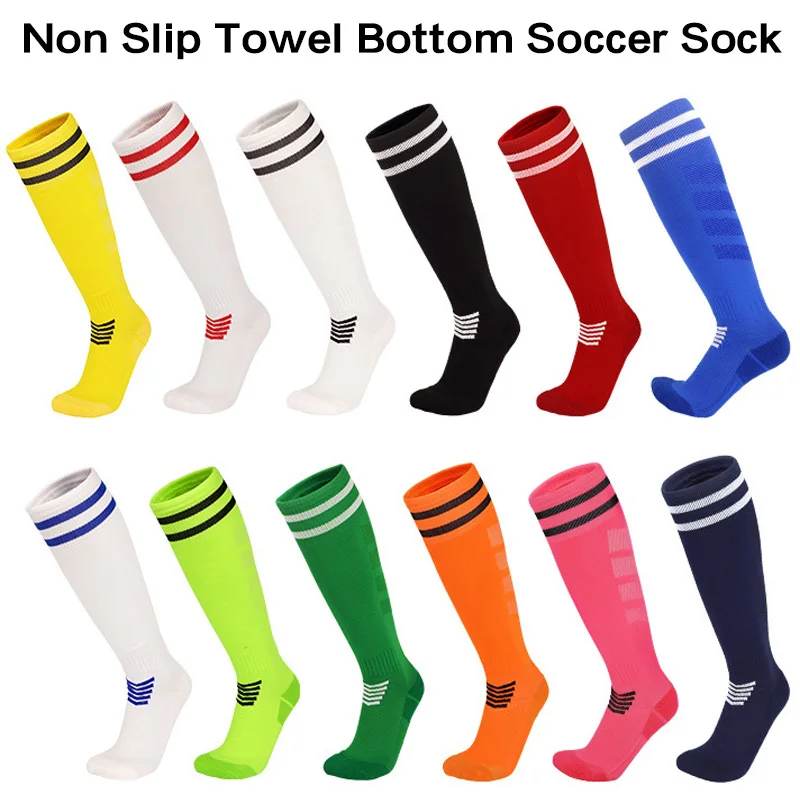 Adult Youth Kids Professional Soccer Socks Football Club Breathable Knee High Training Long Stocking Sports Sock for Boys Girls soccer socks