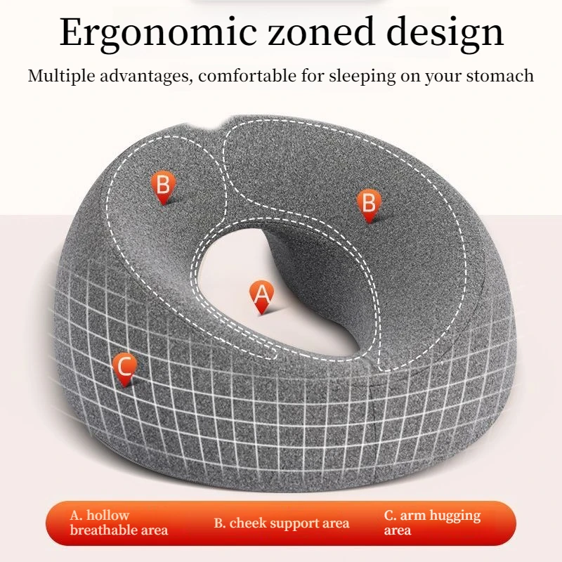 Ergonomic Memory Foam Face Down Massage & Travel Pillow 5