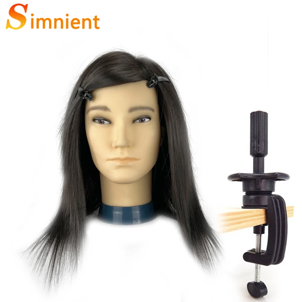 TwoWin Testa da allenamento per parrucchieri, 24 pollici, 80% vero manichino per capelli, testa di bambola, per acconciatura, con morsetto e accessori, biondo, adatto per raddrizzare, arricciare