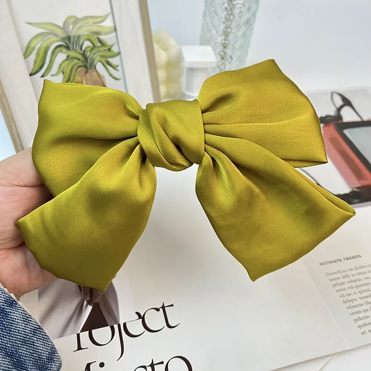 Elegant Satin Butterfly Hair Bow Clip - Trendy Bowknot Accessory