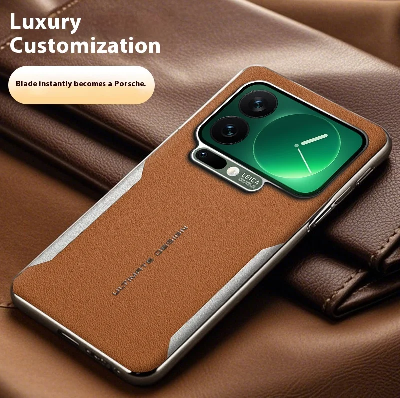 Para Xiaomi 17 Pro Max funda de cuero de lujo Blade mioa funda para Mi Xiaomi 17 ProMax parachoques a prueba de golpes Fudan