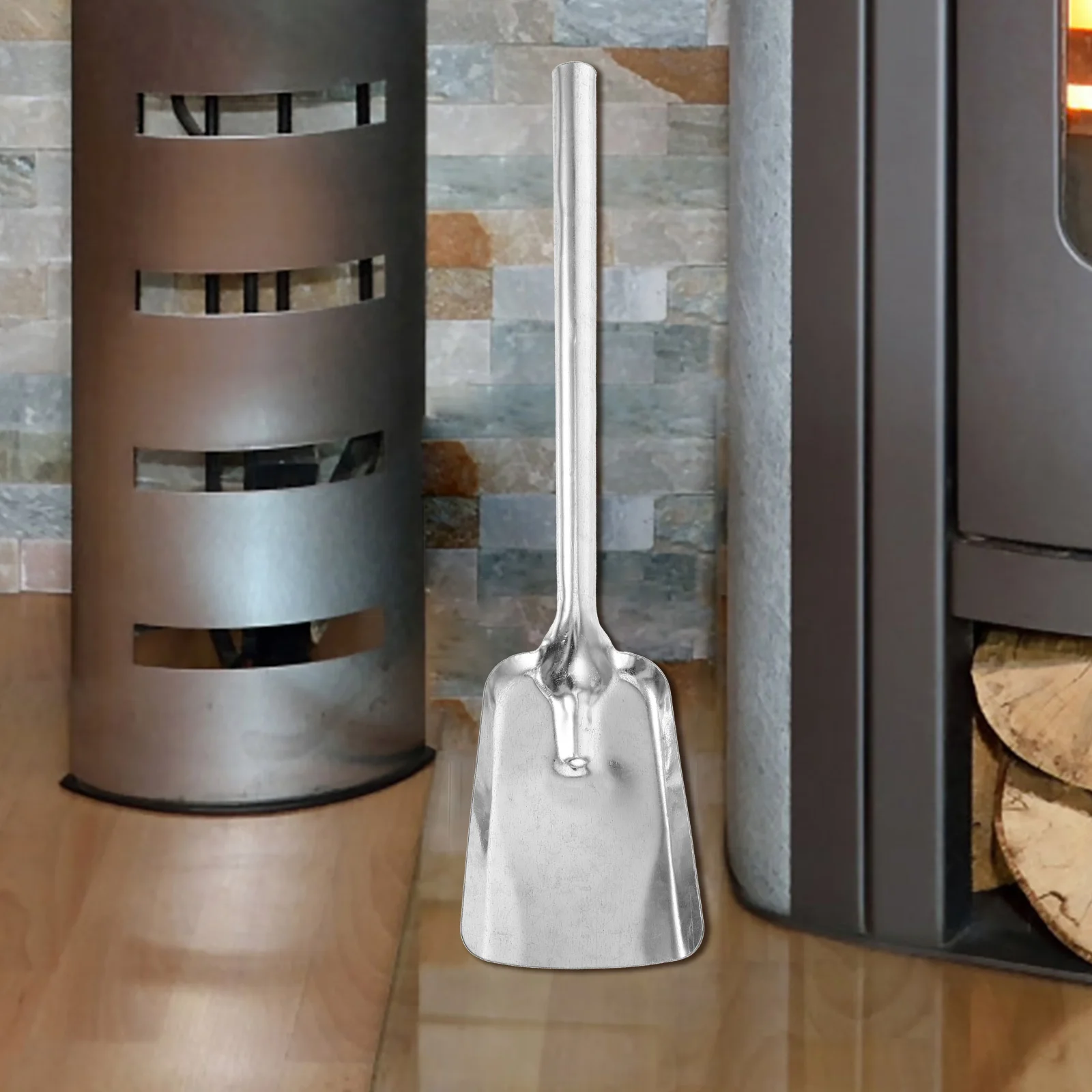 Thickened Coal Shovel Long Handle For Fireplace Stove Kitchen Ash Scoop Iron Material Home Use Heating Tool