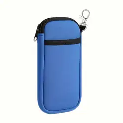 Universal Neoprene Zipper Wallet: Durable, Ultralight Outdoor Storage & Coin Bag (Blue)