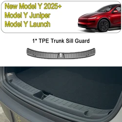 TPE Trunk Sill Plate Cover - Rear Bumper Guard Protector and Scratch Protection Accessory (Trunk Sill 1pcs)