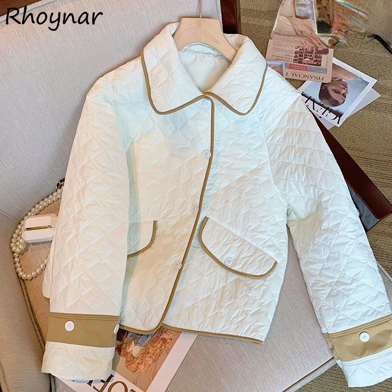 

Короткие стильные женские парки с отложным воротником, популярная женская винтажная элегантная однобортная модная повседневная верхняя одежда Ulzzang Cosy