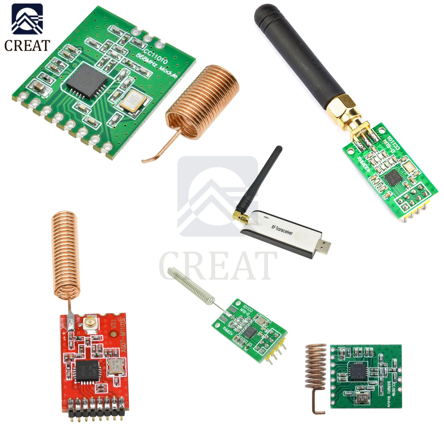 CC1101-Wireless-RF-Transceiver-Board-Module-315-433-868-915MHZ-M115 ...