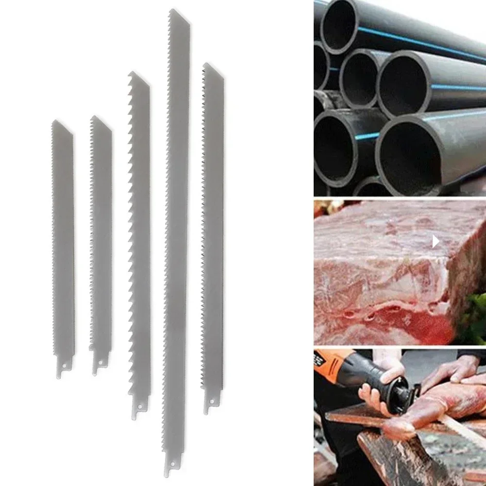 Stainless Steel Reciprocating Saw Blade Saber Saw For Fast Cutting Wood Metal Frozen-Meat/Bone 225mm/300mm/400mm reciprocating saw blades