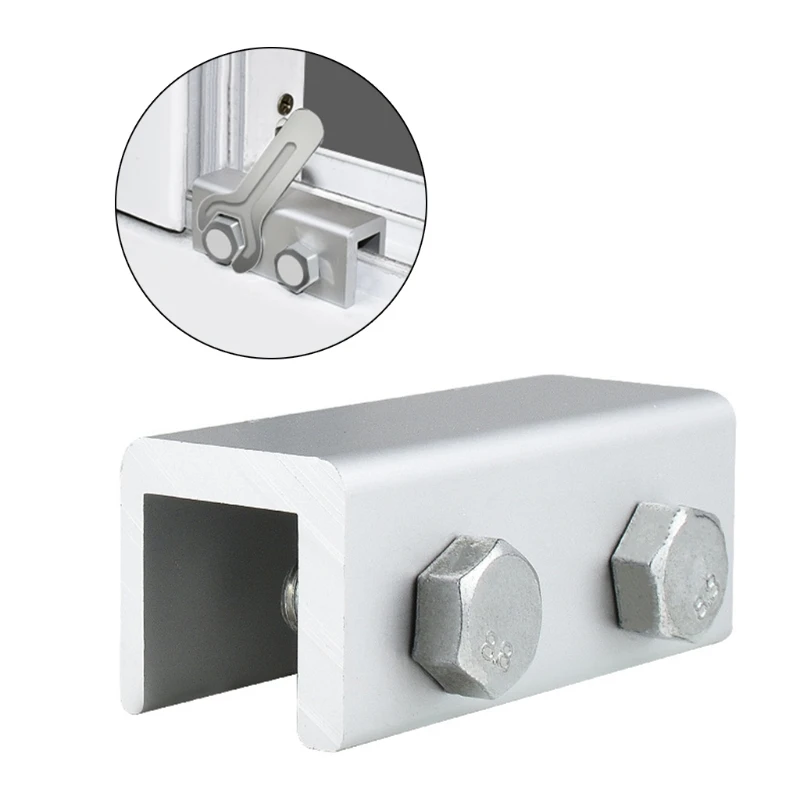 Aluminum Alloy Window Limiters Window Security Lock Child Safety Sliding Restrictor for Children's Room Bedroom