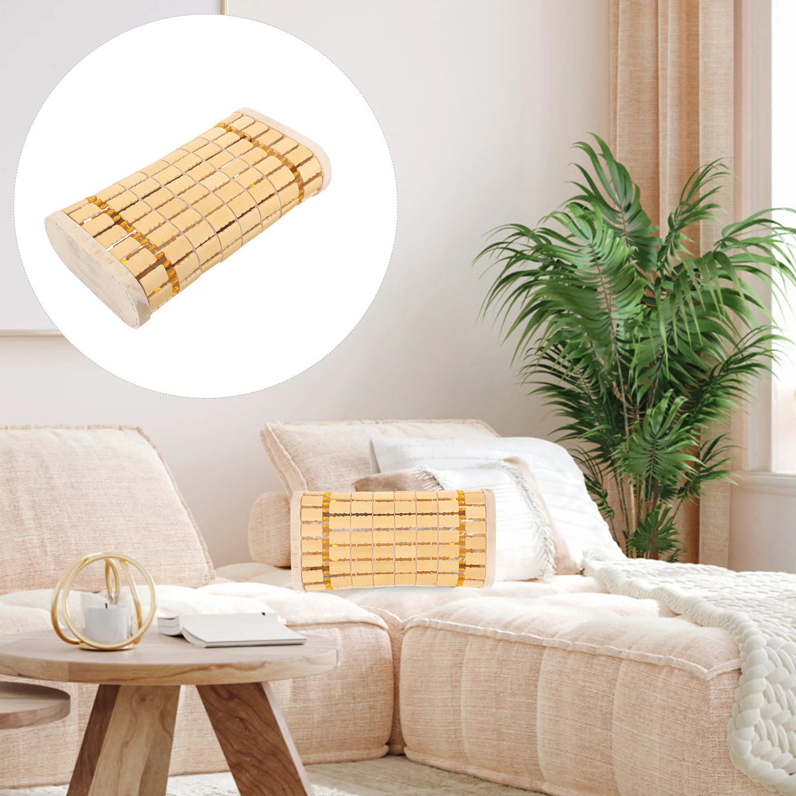 

Cool Bamboo Pillow Student Japanese Cooling Headrest Solid Wood Room Accessories for Women