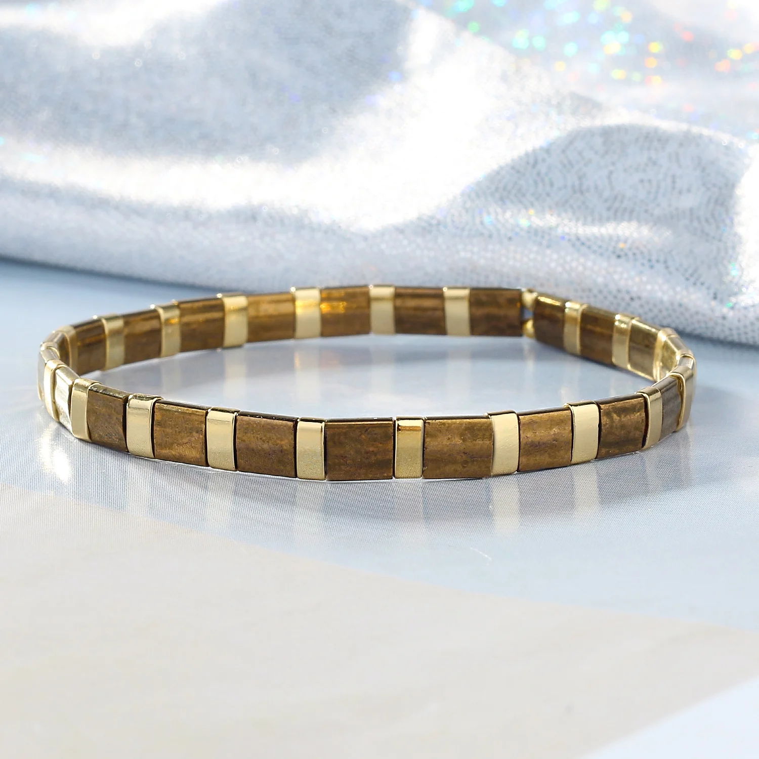 Miyuki Tila Bead Bracelets - Handmade Stretch Wrap Jewelry For Women