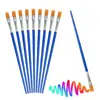 10Pcs/set Painting Brushes Art Round Flat Hair Nylon Hair Paint Brush Pen for Oil Acrylic Watercolor School Art Supplies 1