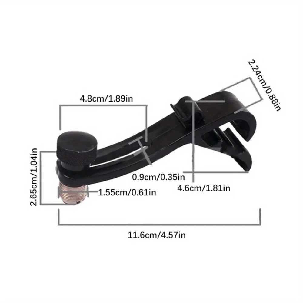 Microphone Stand Lavalier Microphone Clip 1PC Drum Microphone Clip Adjustable Mic Clamp Holder Stand Drum Rim Mount Clamp
