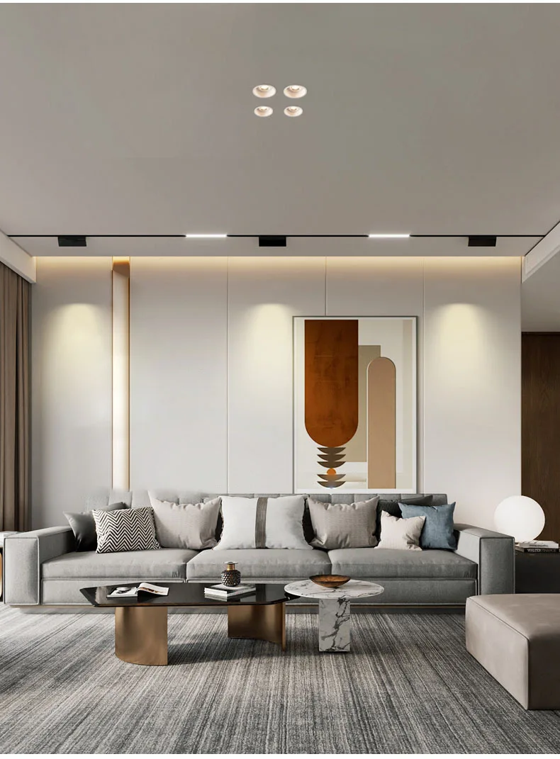 Description Picture 6 of itemMagnetic Track Light LED Modern Ceiling Lamp Spotlight Grille Fixture Downlight Embedded Living Room Store Shopping Mall Home