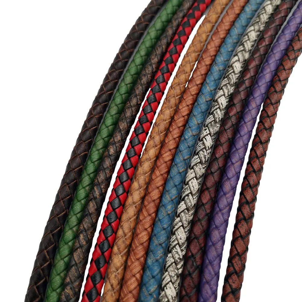 

Aaazee 5 мм круглые плетеные Кожаные Шнуры