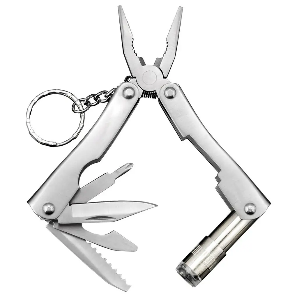 

Folding Tools Pliers Maintenance Multi-Tool Emergency LED Multifunctional Stainless Steel Opener Camping Equipment