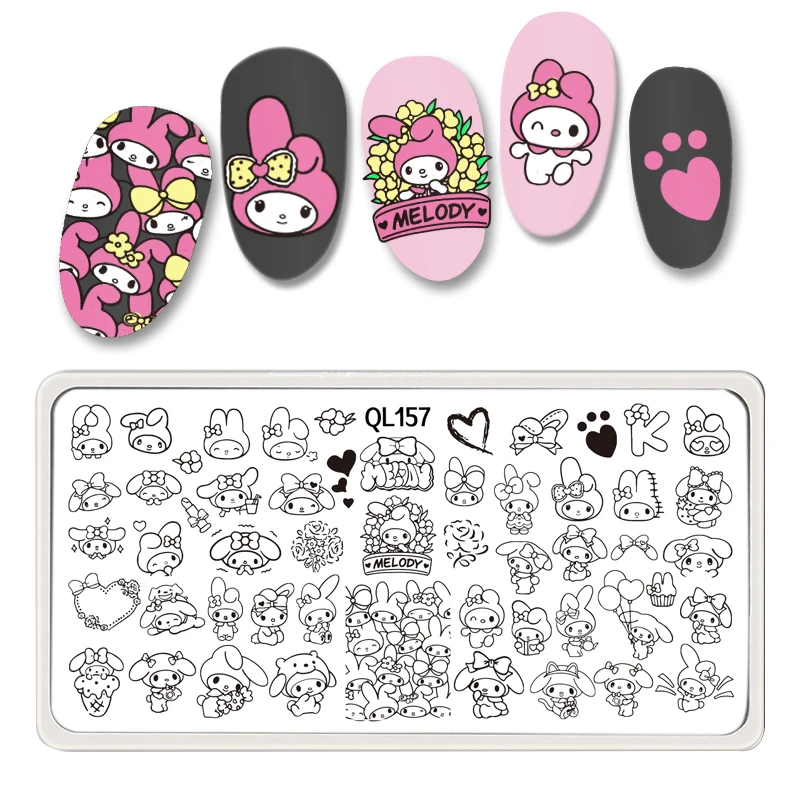 Christmas Nail Stamping Plates Santa Claus Stainless Steel Nail Stamp Image Stencils Nail Art Template Manicure Merry Christmas 6