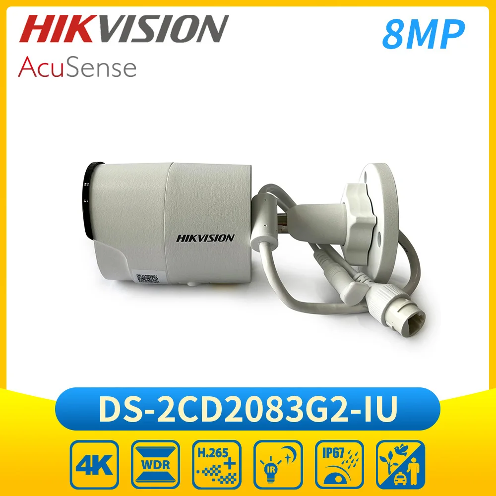

Hikvision DS-2CD2083G2-IU 8MP 4K AcuSense IR Bullet Network Camera Built-in Microphone IP67 POE IP Cammera Deep Learning