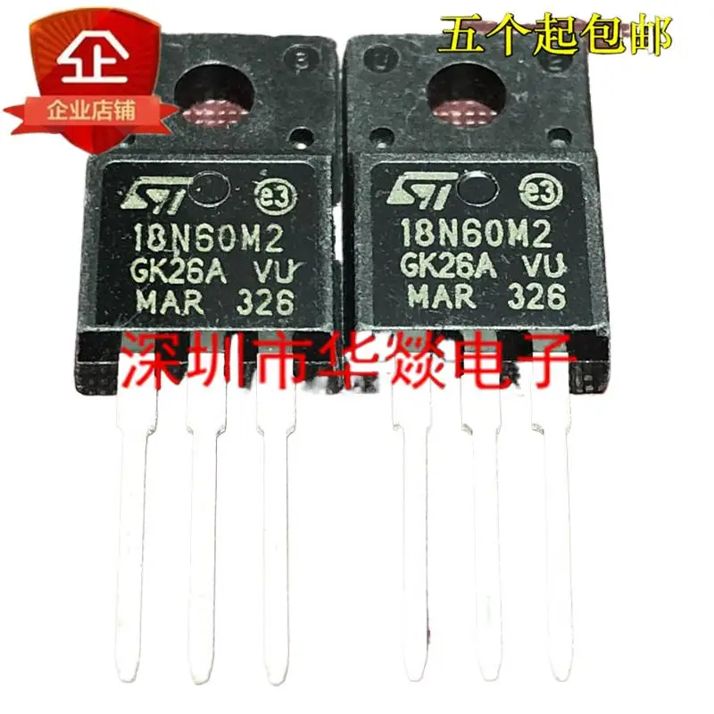 

5pcs 18N60M2 STF18N60M2 TO-220F 650V 13A