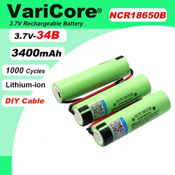 VariCore NCR18650B 3400mAh Battery with Cable