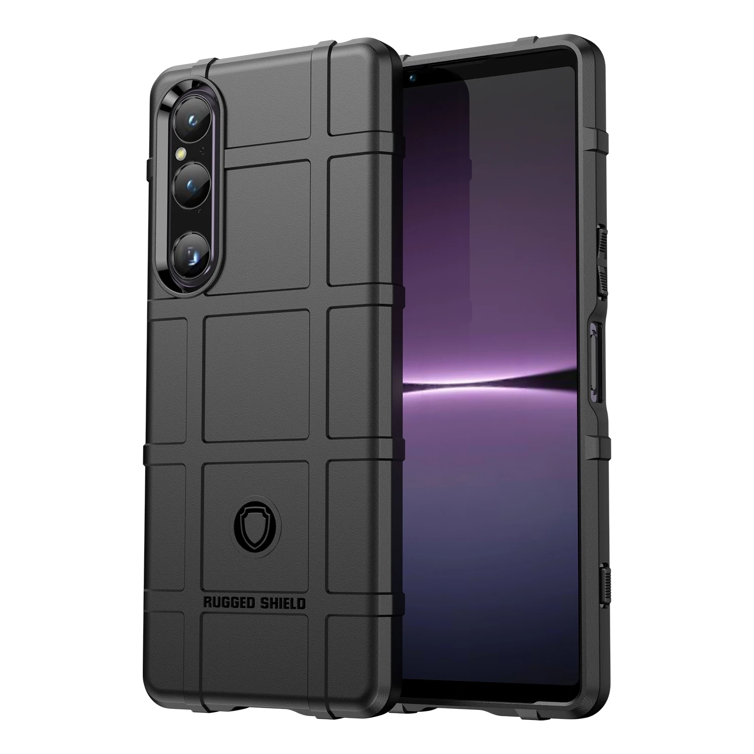 PIXFAB Custodia Sottile Per Sony Xperia 1 II, Antiurto E Antigraffio, Gel Morbido Opaco, Protezione Ultraleggera Con Presa Extra, Nero
