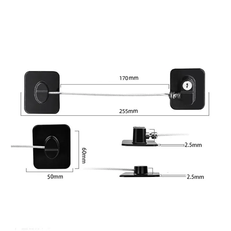 Baby Safety Refrigerator Lock 1PCS With Keys Lock Infant Security Cabinet Locks Sliding Closet Door Locks,cabinet lock,child lock,refrigerator lock,safety lock,refrigerator door lock