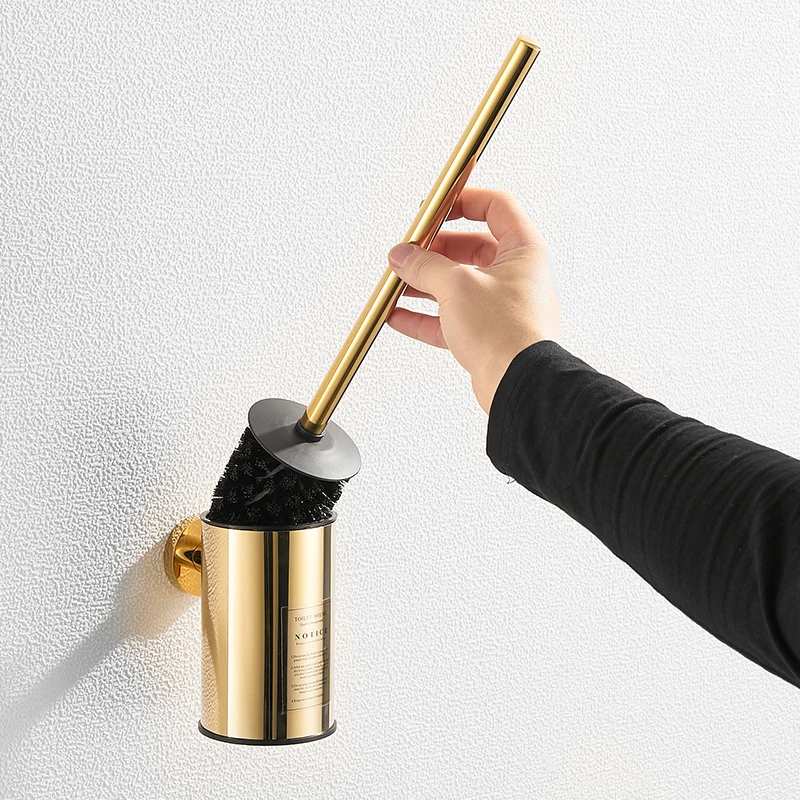 Toilet Brush Holder Wall Mount Household WC Cleaning Tools Stainless Steel Bathroom Accessories FR06 toilet brush holder