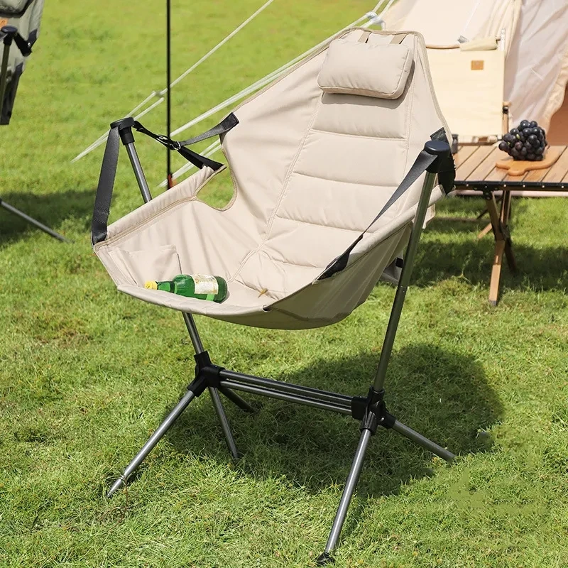 Aluminium Alloy Outdoor Portable Folding Rocking Chair Lounge