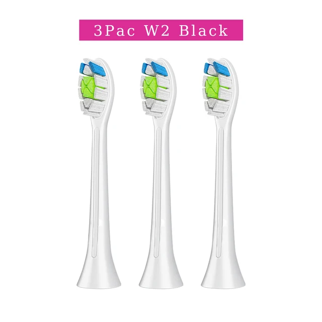Apply to Philips Sonicare Toothbrush HX6250 HX6530 HX6730 HX6930 Electric Toothbrush Replacement Heads Bluetooth BrushHeads 3Pcs-W2-WH-No Wifi