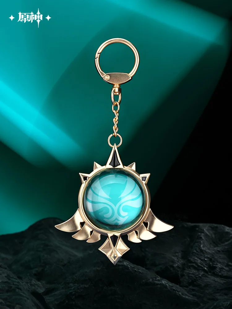 TopLucky Portachiavi Genshin Impact Anemo – Occhio Di Dio Vision – Ciondolo Luminescente Per Cosplay – Giallo - 3