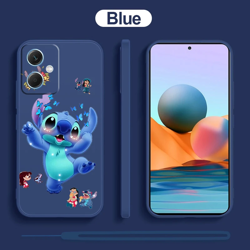 Funda para Xiaomi Redmi Note 10 Oficial de Disney Stitch Azul