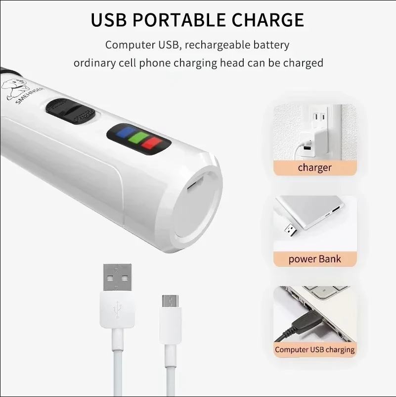Pet Nail Clippers Nail Grinder for Cats Dogs Electric Trimmer Battery Life 8 Hours Rechargeable Plug-in