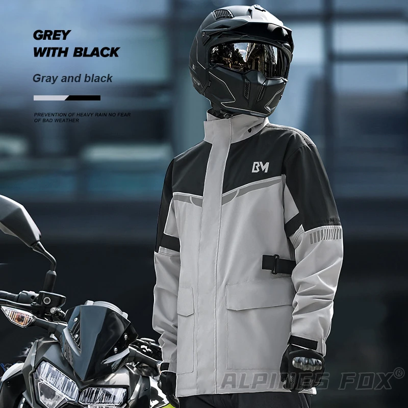 Man Motorcycle Raincoat Thin Split Capa De Chuva Motoqueiro Waterproof Motorbike Rain Coat Chubasquero Reflective Moto Clothing