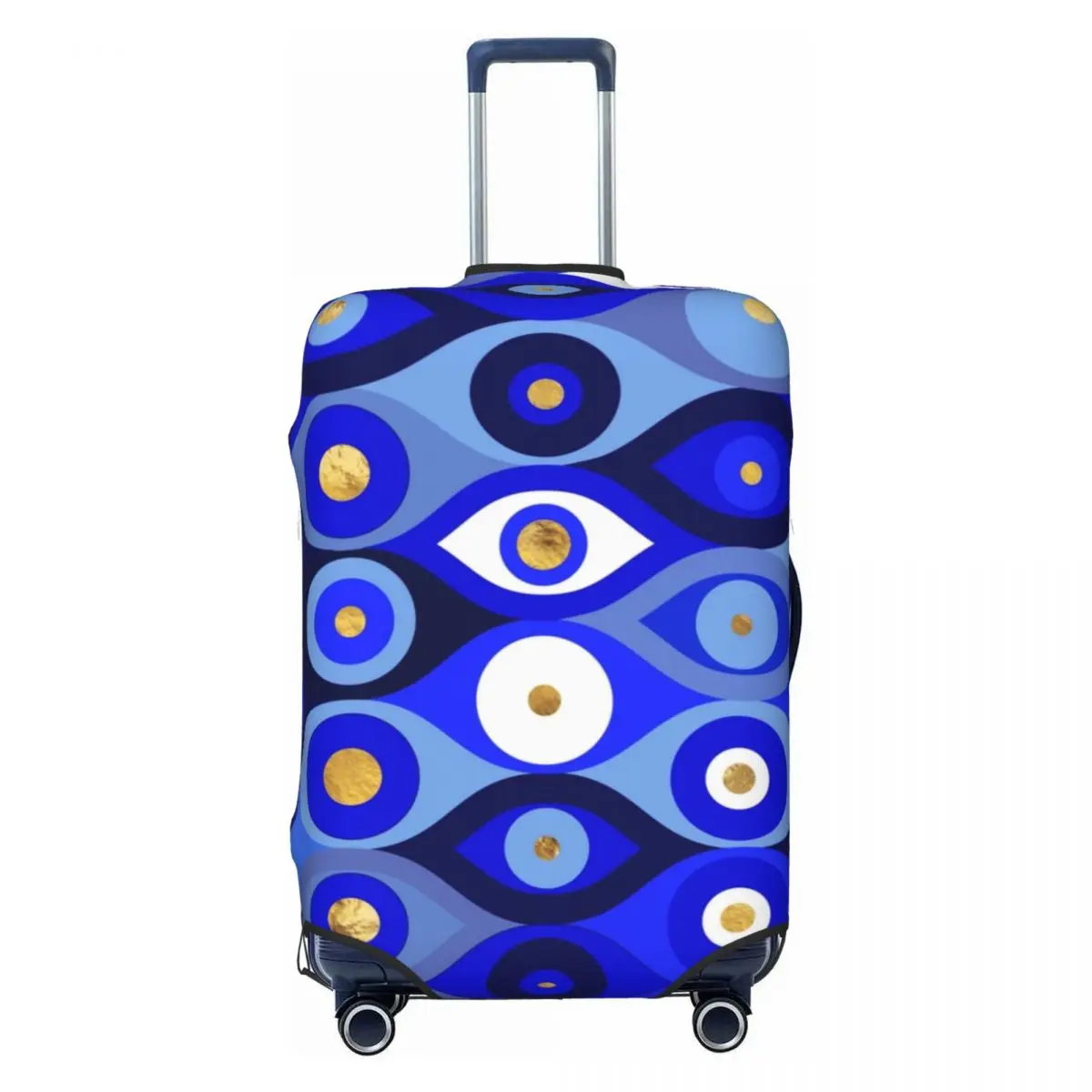 

Evil Eye Blues Suitcase Cover Greek Matiasma Practical Cruise Trip Protector Luggage Accesories Holiday