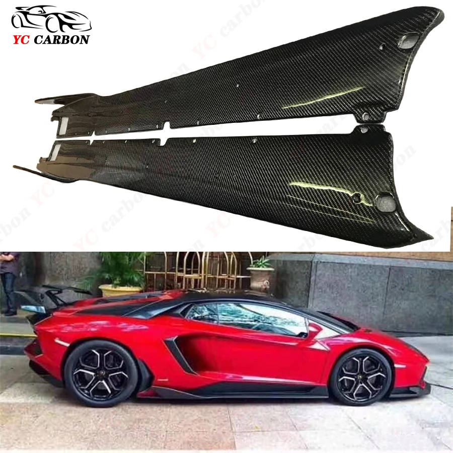 

Carbon Fiber Side Skirts Splitters For Lamborghini Aventador LP700 700 Cupwings Winglets Canards Apron upgraded body kit