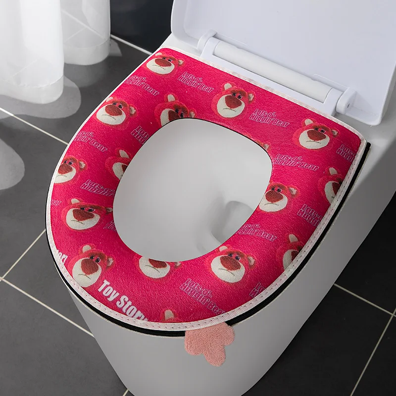 Universal Toilet Seat Cover Autumn Winter Toilet Mat pad soft Warm WC Case Washable Closestool Cushion for Home