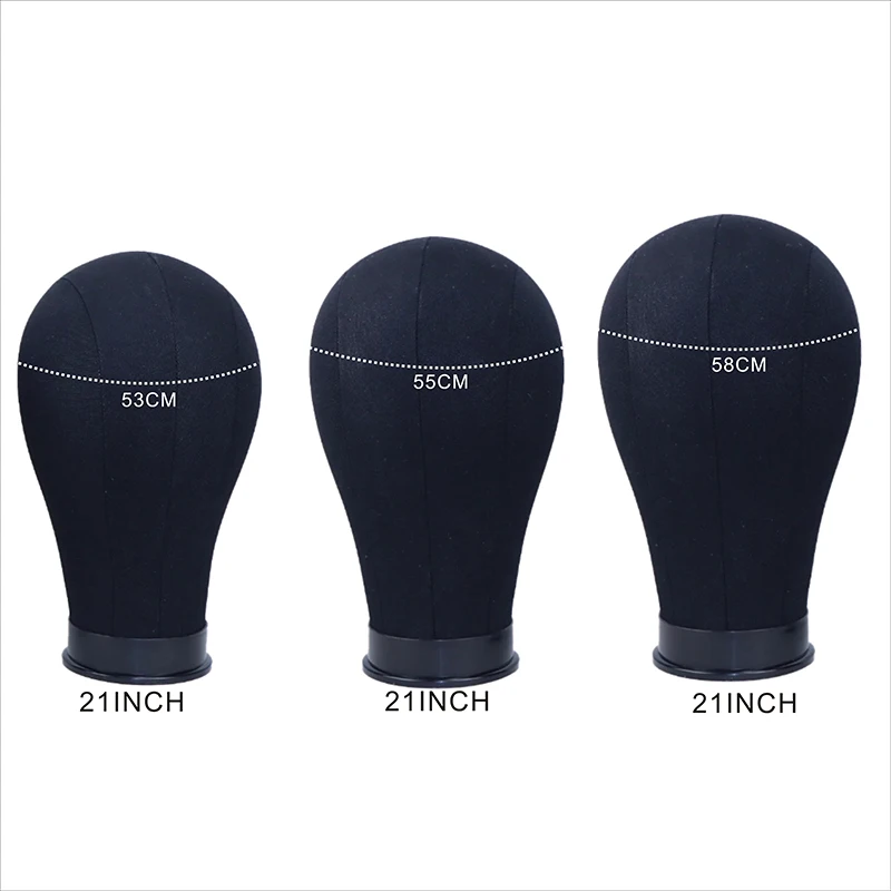 21-23inch Manikin Canvas Block Wig Head Mannequin Head Wig  Set For Wigs Making Display Styling