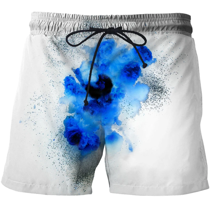 2022 Mens 3D printed beach shorts Speckled tie dye pattern loose shorts pants off white sports shorts high waist casual Swimsuit casual shorts Casual Shorts