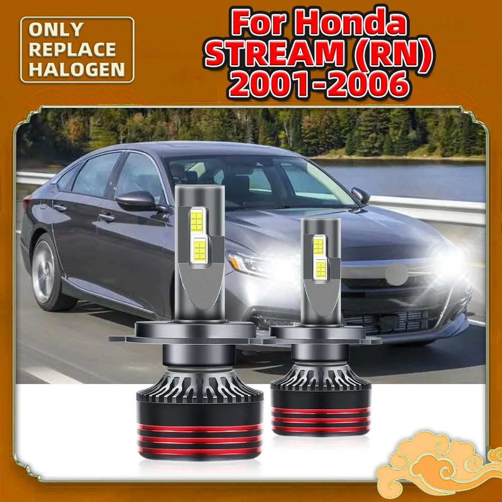 

Hi Lo Beam H4 Led Headlight Bulbs 12V Car Turbo Lamps 220W With CSP Chips For Honda Stream (RN) 2001 - 2006 2005 2004 2003 2002