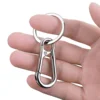 3/4Pcs Carabiner Clip Keychain Climbing Hook Stainless Steel Car Strong Carabiner Shape Keychain Accessories Metal KeyChain Ring 2