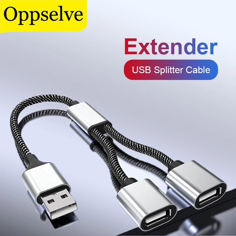 

USB To USB 2.0 USB Triple Port Female Extension Cable Adapter For Macbook USB Power Extender Splitter Cord For Cell Phone U-disk