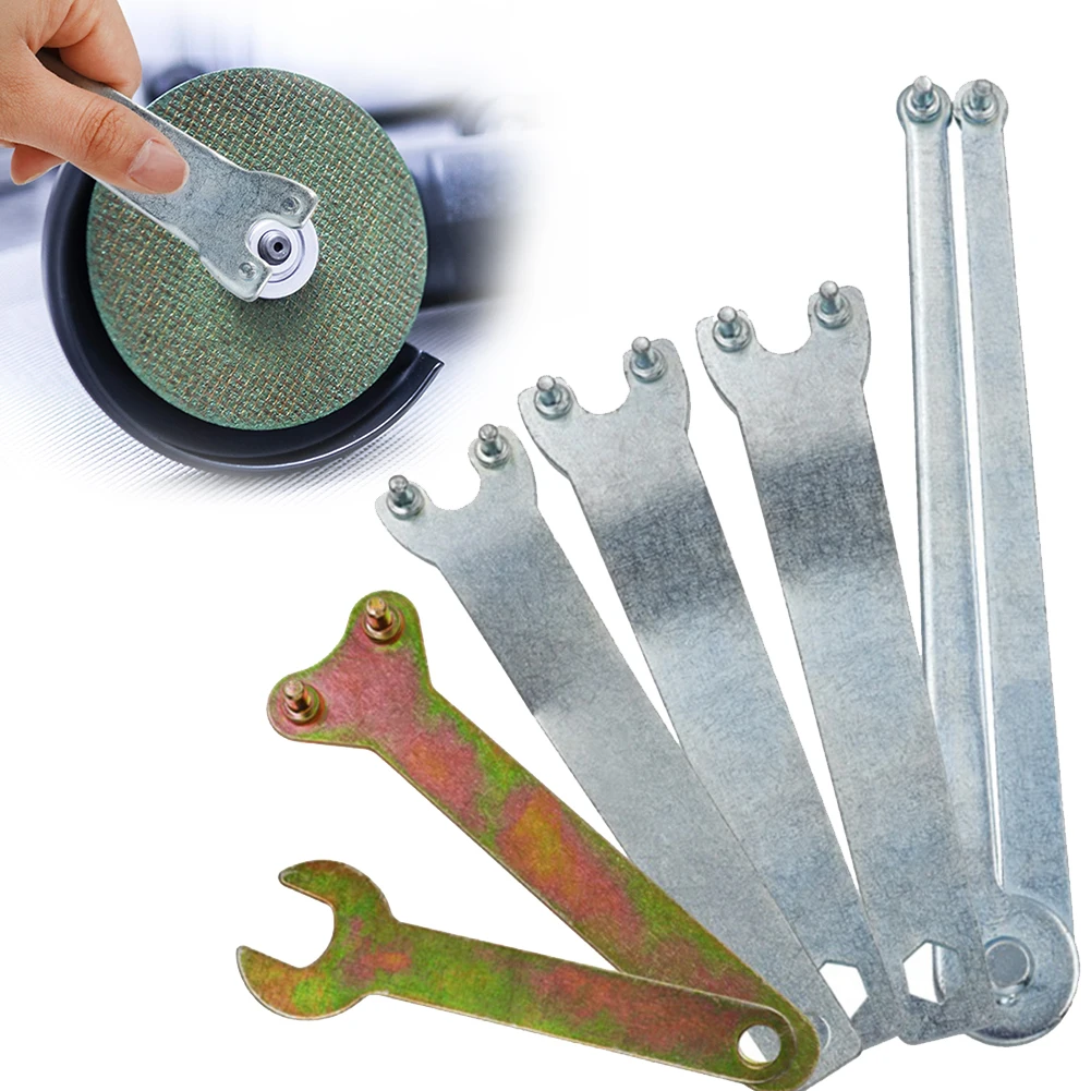 

1 Angle Grinder Key Flanged Wrench Metal 2-jaw Type 100 Angle Grinder Wrench Spanner For Power Tool Accessories Arbors Fasteners