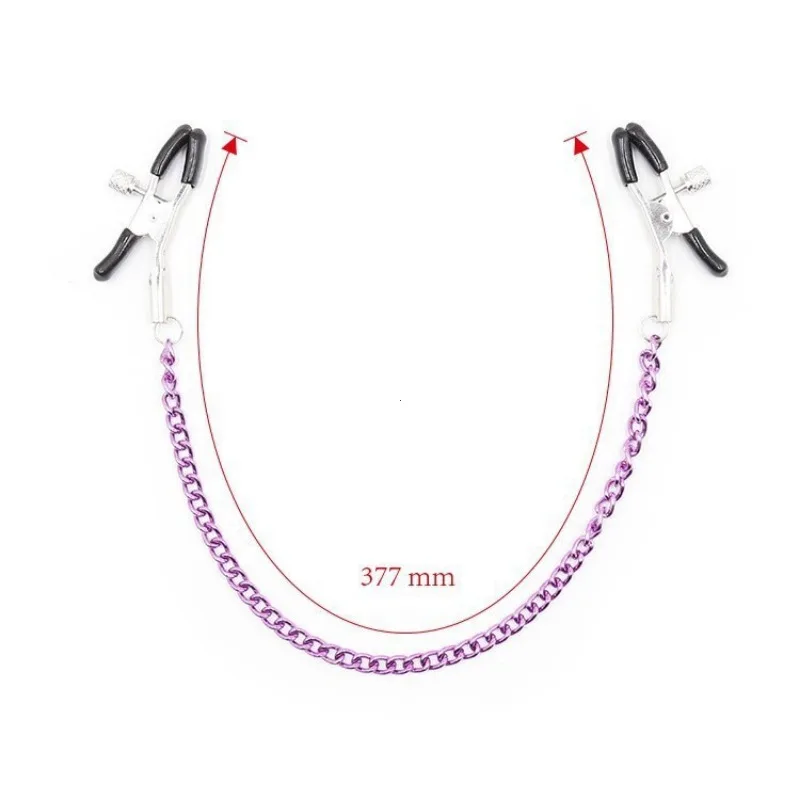 Nipple Clips Metal Chain Nipple Milk Clips Breast Massage Clamps Adult Flirting Teasing Erotic Gadgets For Couples