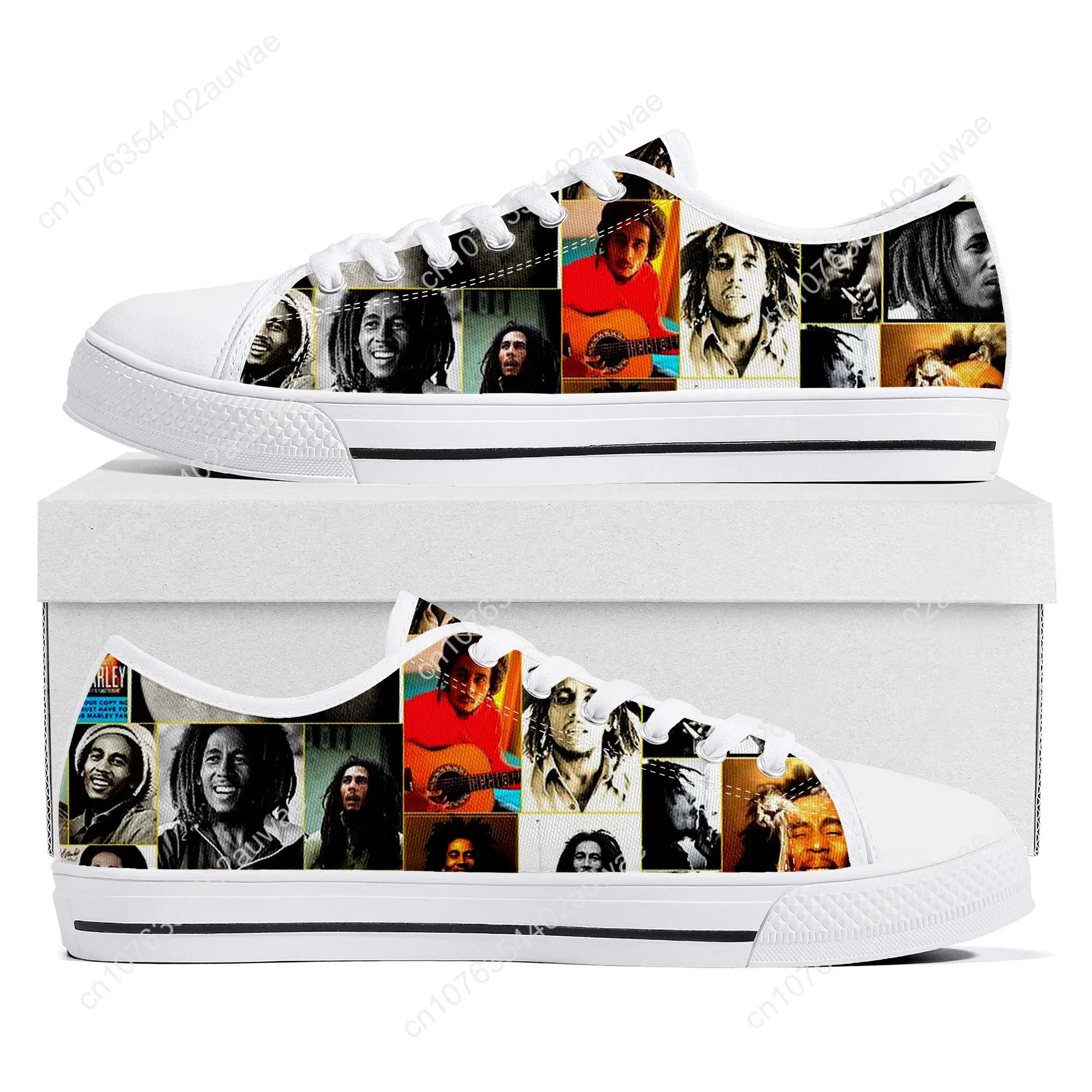 Legend Bob Marley Reggae Rasta Low Top High Quality Sneakers Mens Women Teenager Canvas Sneaker Casual Couple Shoes Custom Shoes