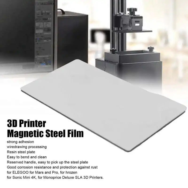

3D Printer Magnetic Steel Film 135x75mm for ELEGOO for Pro for Hrozen for Sonic Mini 4K for Monoprice Deluxe SLA hot