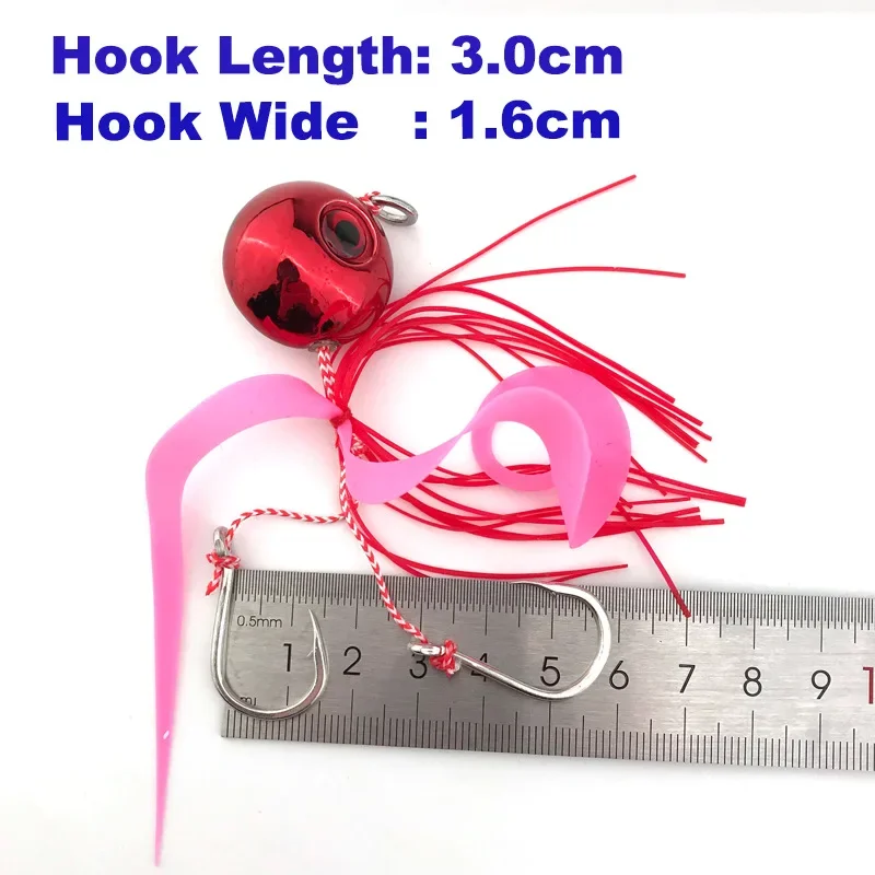 60g-200g Deep Control Up Tenya Madai Jig Kabura Saltwater Fishing Lure Jighead Sea Boating Bait Shrimp Rubber Skirt 2