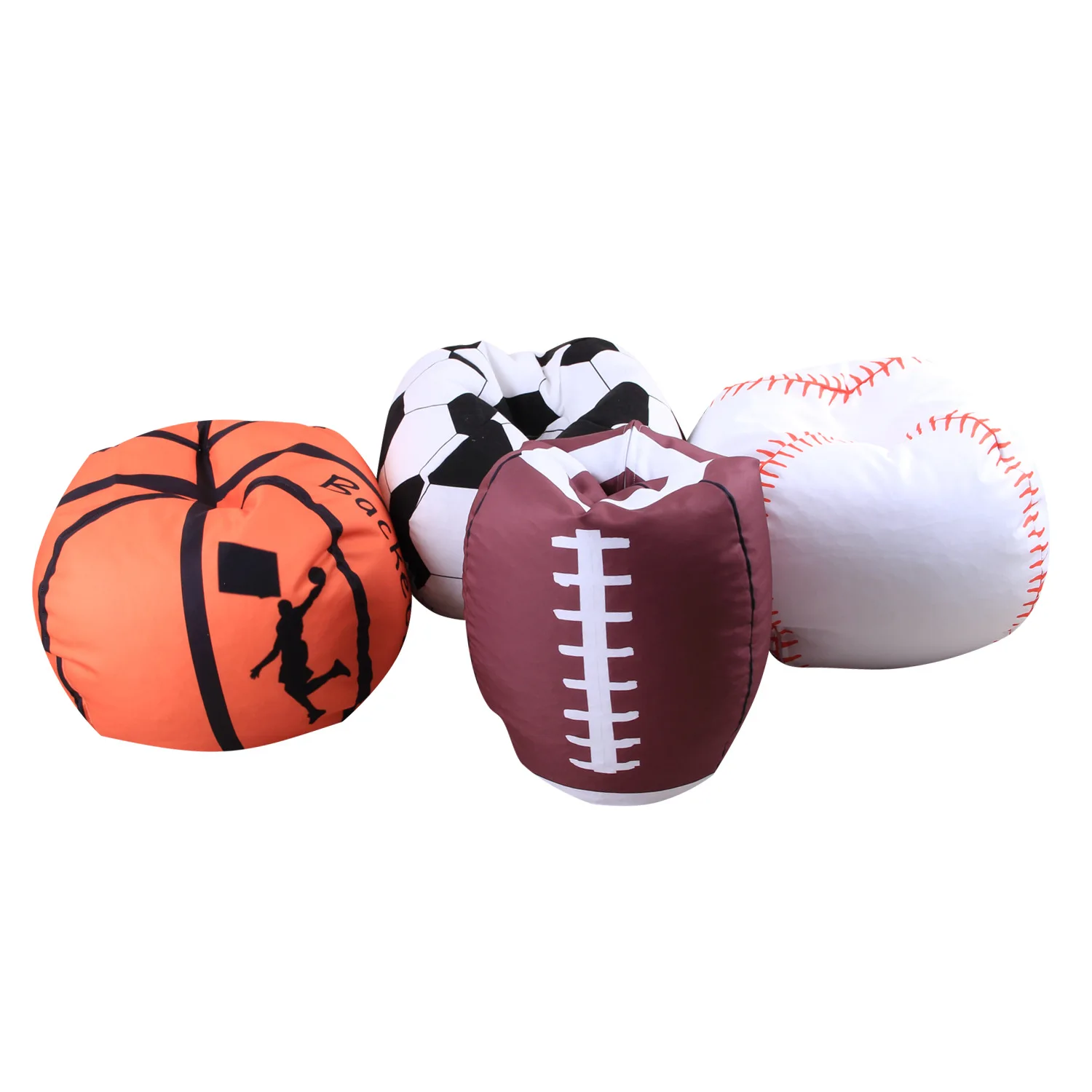 

Toys Storage Bag, Canvas Football Basketball Bean Bags, Storage Beanbag, Home Clothes Storage Bin