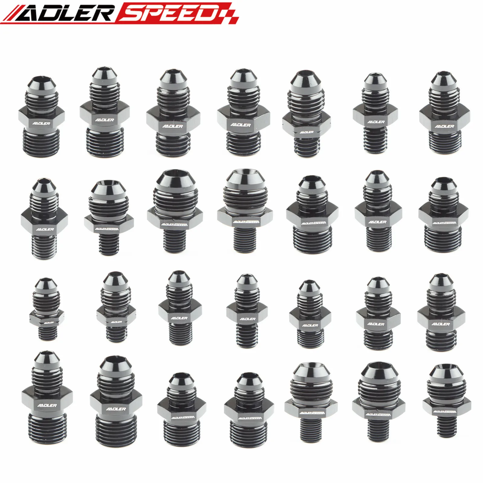 2PCS AN4 AN6 AN8 AN10  M10/M12/M14/M16/M18x1.5 스레드 스트레이트 연료 오일 공기 호스 피팅 남성 어댑터 자동차 자동차 액세서리