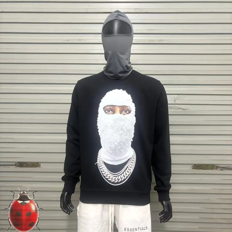 2024 IH NOM UH NIT Sweatshirts Best Quality White Pearls Male Masked Print Hoodie Y2k Men Women Terry Cloth Sweatshirts Hoodie