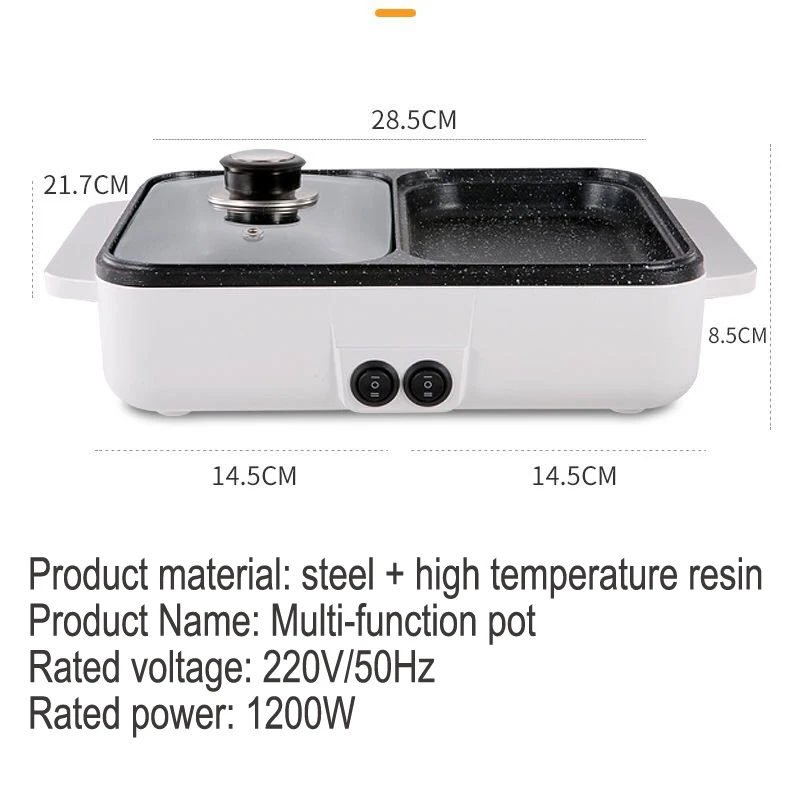Multifunction Electric Cooker Hotpot Barbecue Grill Griddle Egg Omelette Frying Pan Stove Crepe Oven Pancake Pie Baking Roaster 5