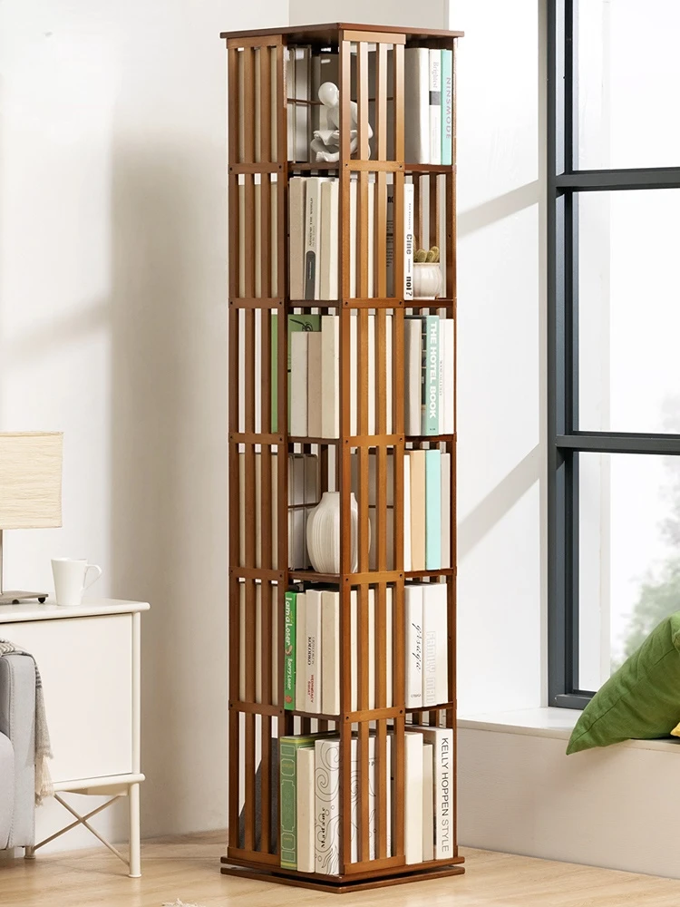 Estantería Giratoria Para Niños – 4 Niveles, Diseño Hexagonal, Gira 360°, De Madera, Ideal Para Libros Y Juguetes